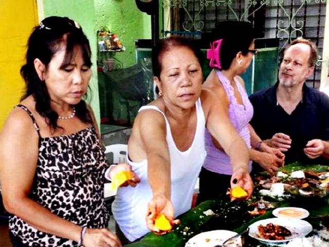 Stephen Paddock with Marilou Danley, right, and her two sisters in the Philippines